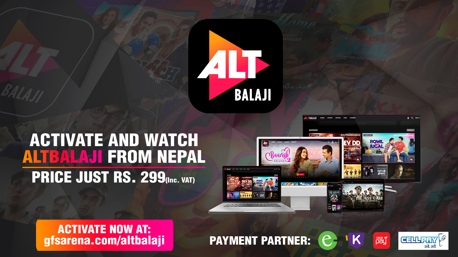 अल्ट बालाजी अब नेपालमा, टेलिनेट प्रवर्धन र वितरणको साझेदार